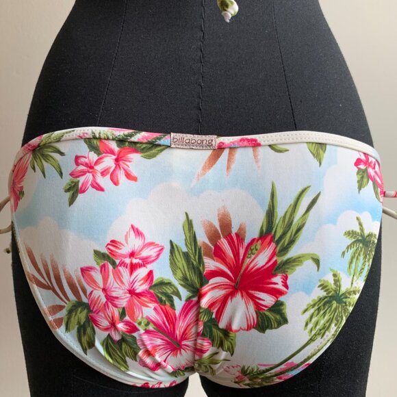 Billabong surf BLUE CRUSH Vintage bikini floral beaded triangle low rise RARE - Picture 8 of 8